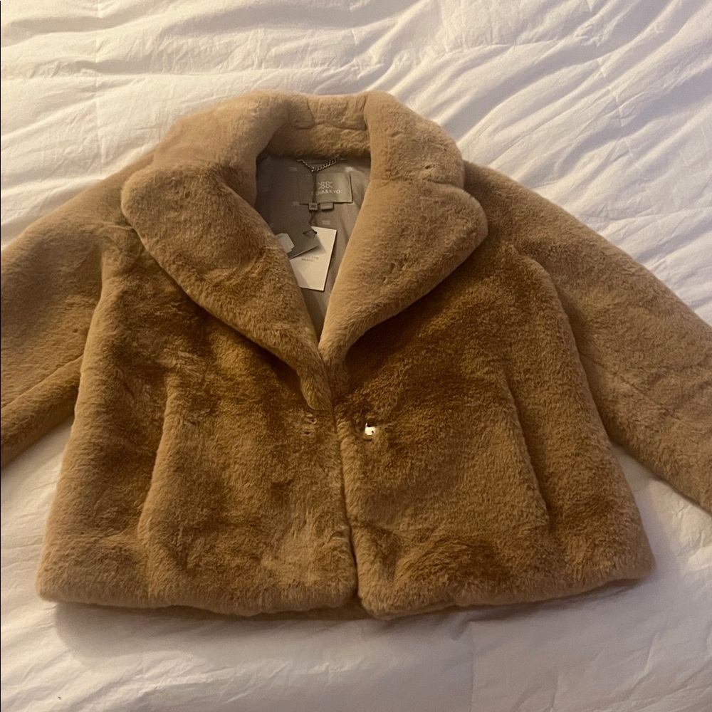 Soia & Kyo Women's Brown Teddy Jacket